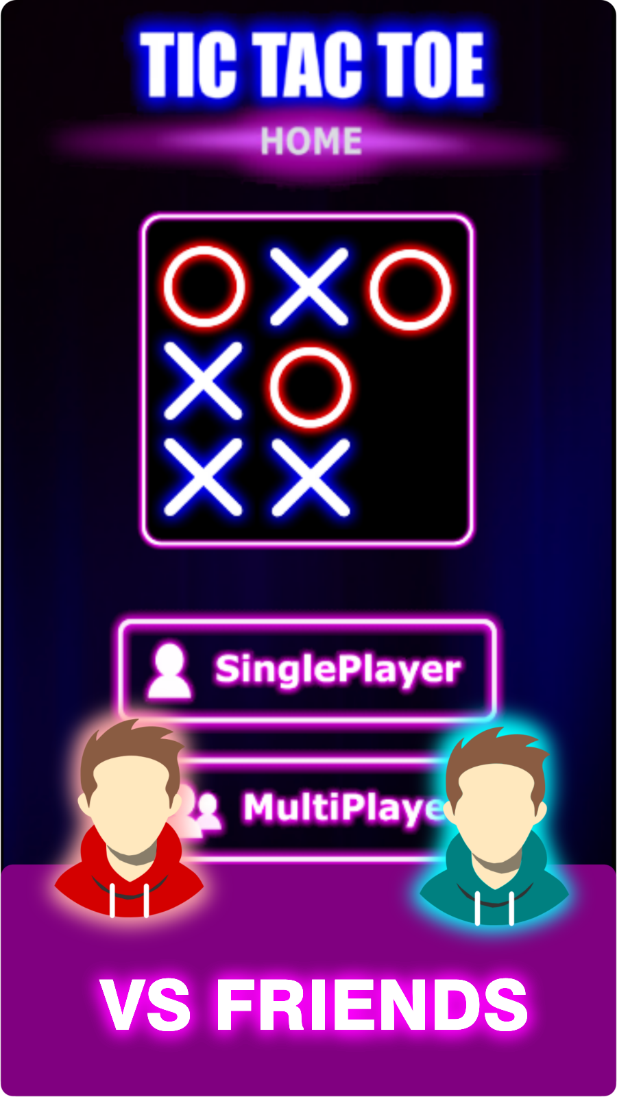 Tic Tac Toe Home : 2 Player XO Zrzut ekranu 3