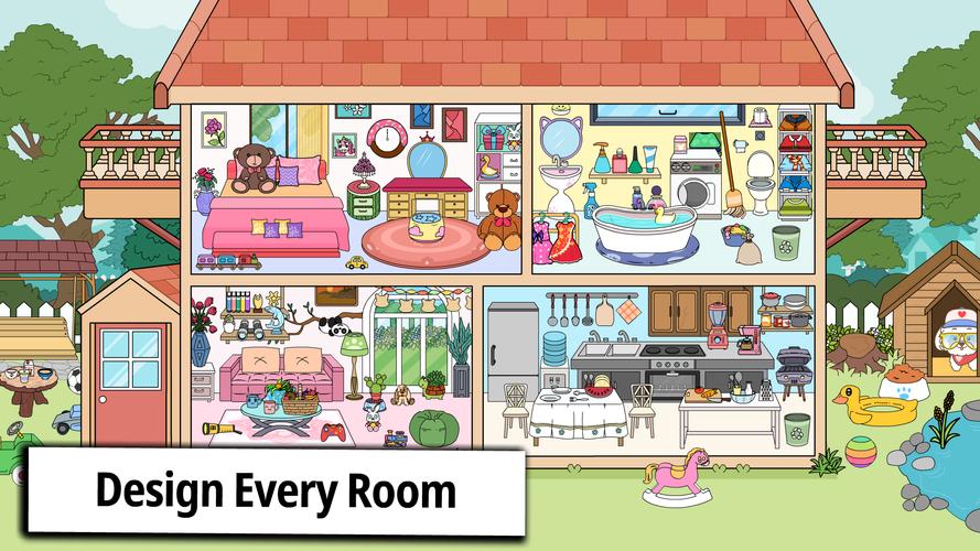 Tizi Home Room Decoration Game Captura de pantalla 0