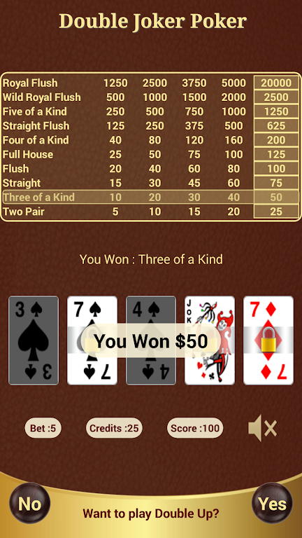 Double Joker Poker Screenshot 1