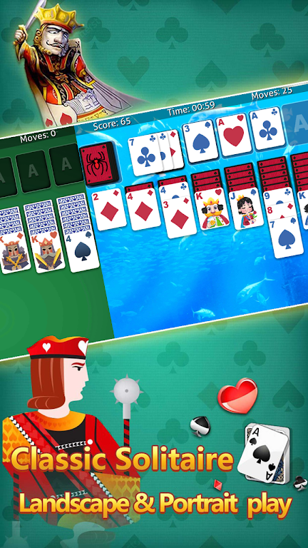 klondike solitaire :card shark स्क्रीनशॉट 1