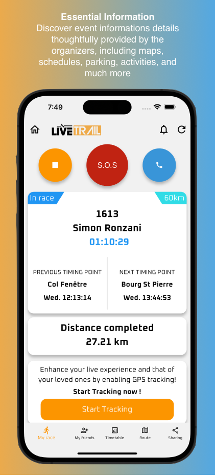 LiveTrail Screenshot 1