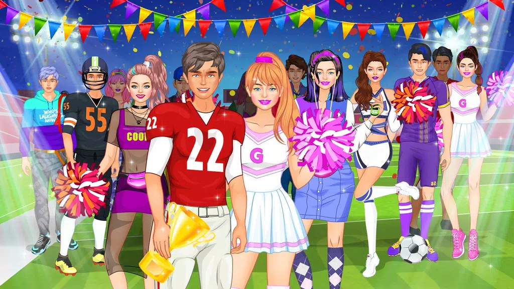 男子高生と女子高生ドレスアップゲーム スクリーンショット 0