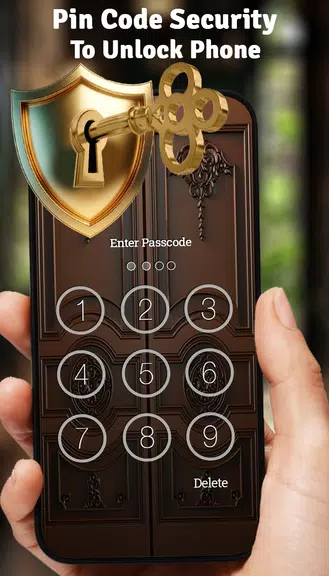 Vintage Door Lock Screen Screenshot 1