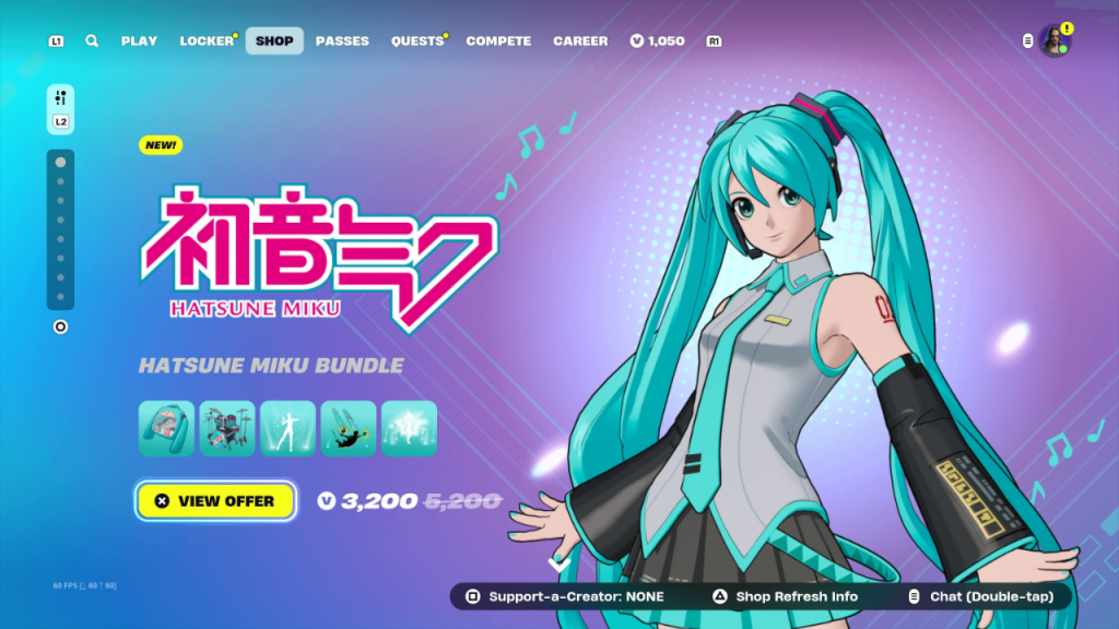 hatsune miku fortnite皮膚