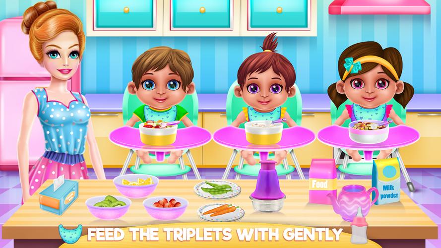 Crazy Mommy Triplets Care Captura de tela 3