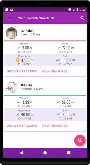 Schermata Child Growth Tracking 0