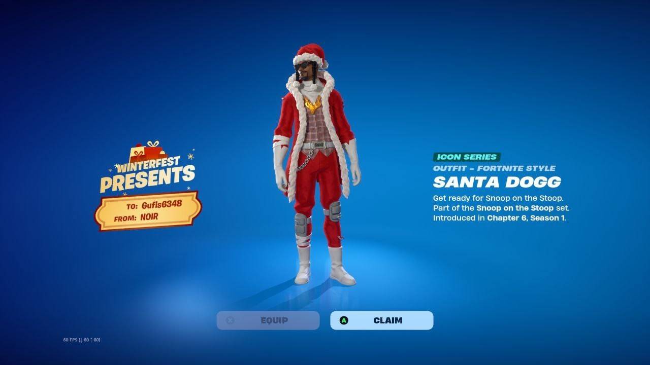 How to claim Santa Dogg outfit in Fortnite for free