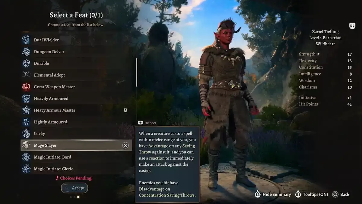 Obraz pokazujący bułkę barbarzyńcę i wyczyn Slayer Mage Slayer w Baldur's Gate 3 (BG3), w ramach artykułu o najlepszych wynikach do wyboru dla klasy.