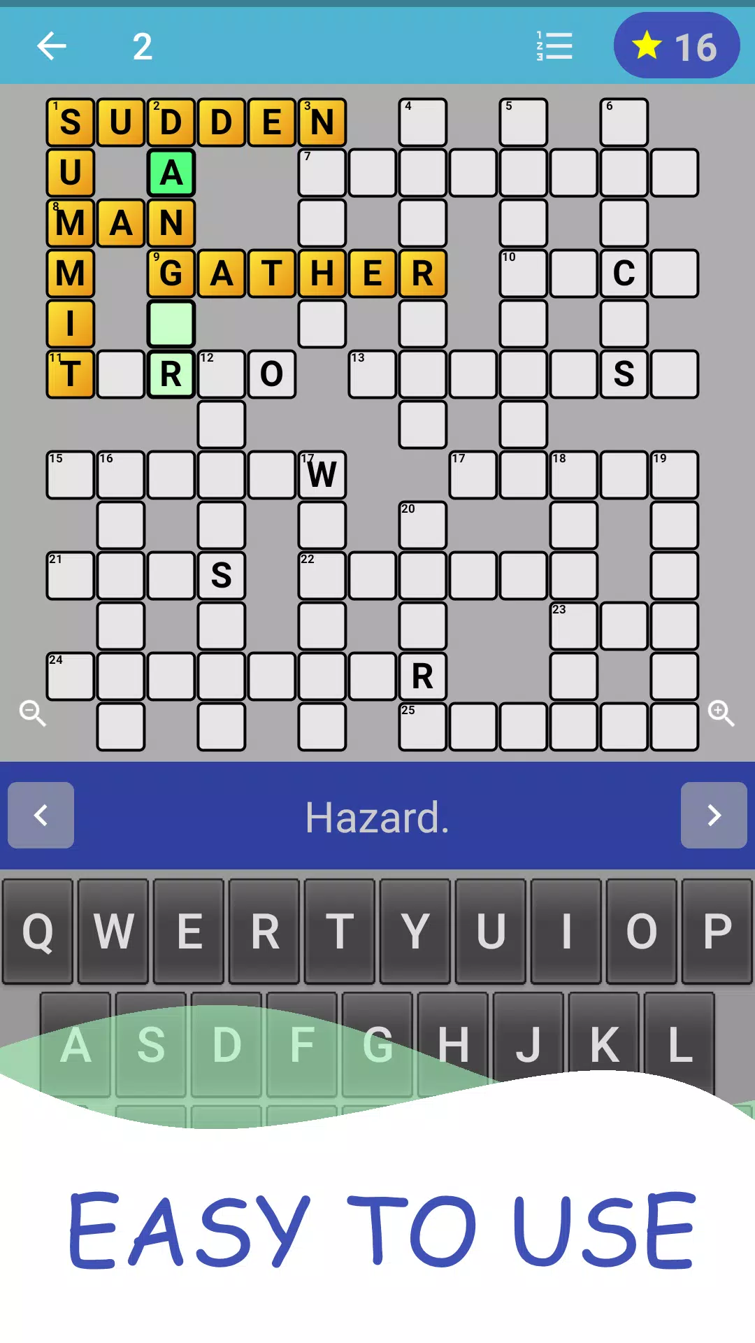 English Crossword puzzle Captura de tela 1
