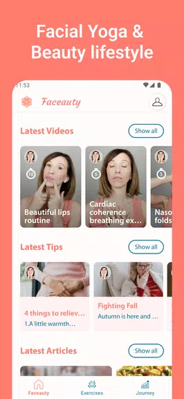Schermata Face Yoga Exercise - Faceauty 0