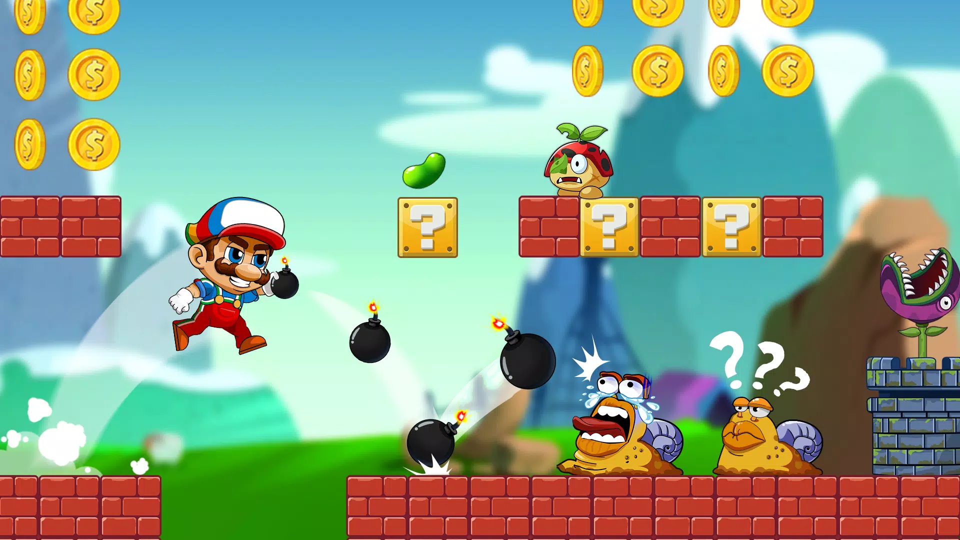 Super Bean Bros: Running Games ภาพหน้าจอ 0