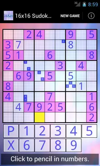 16x16 Sudoku Challenge HD Zrzut ekranu 1