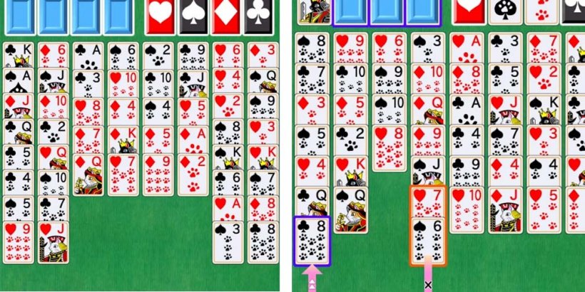 Mit FreeCell können Sie das klassische Kartenspiel gegen eine geringe Gebühr spielen, jetzt auf Android von Kemco erhältlich