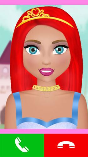 fake call princess game Captura de pantalla 0