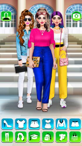 College Girls Fashion Dress Up 스크린샷 0