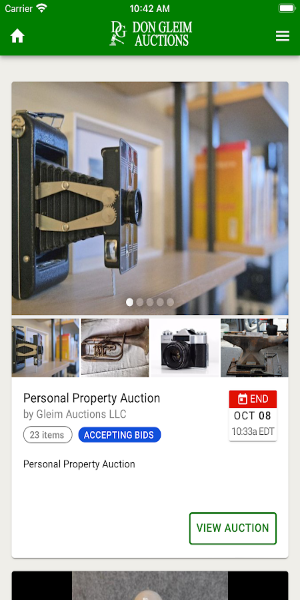 Don Gleim Auctions Capture d'écran 2