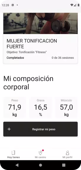 Schermata FITUP ENTRENO 2