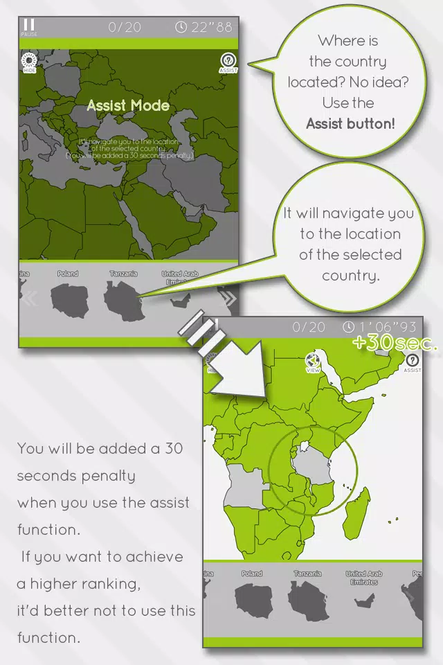 E. Learning World Map Puzzle Schermafbeelding 2