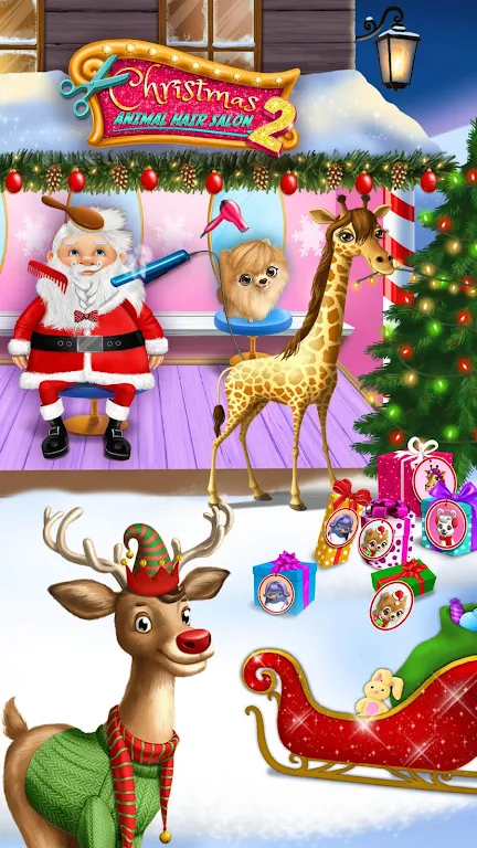 Christmas Animal Hair Salon 2 Скриншот 2