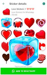 Romantic Stickers for WhatsApp Captura de pantalla 1