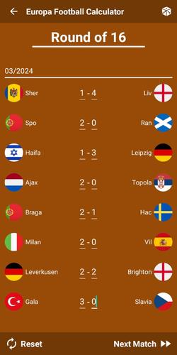 Europa Football Calculator 23 スクリーンショット 2