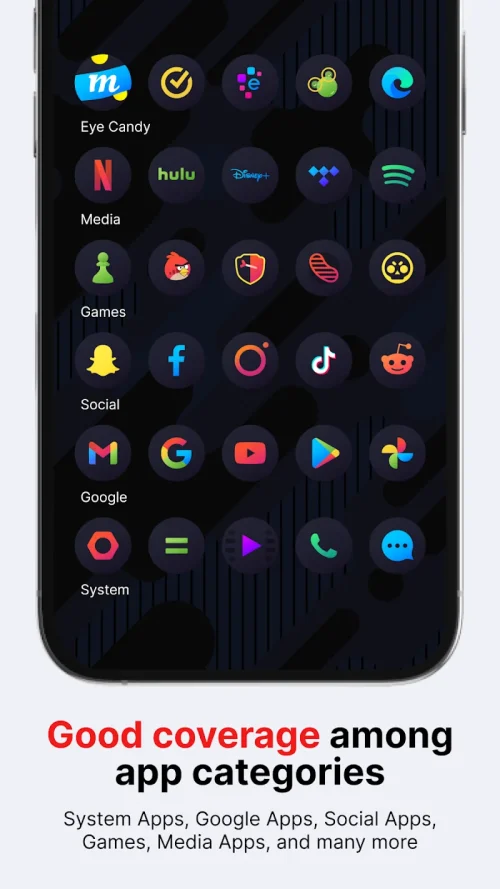 Hera Dark: Circle Icon Pack Скриншот 3