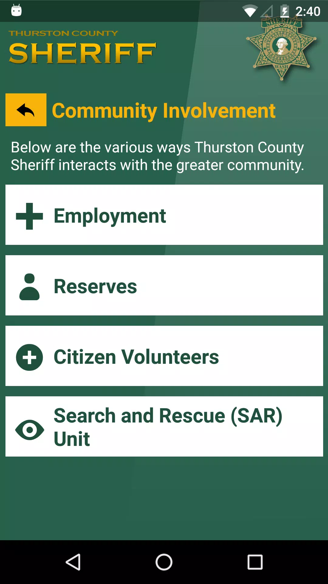 Thurston County Sheriff Captura de tela 3
