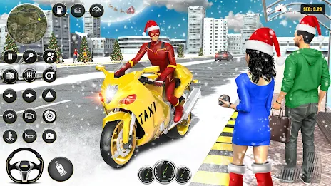 Superhero Bike Taxi Bike Games ဖန်သားပြင်ဓာတ်ပုံ 0