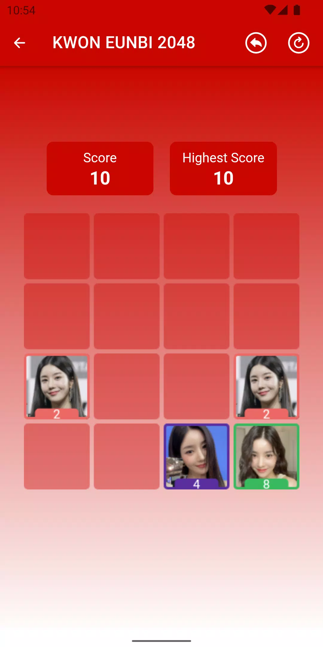 KWON EUNBI 2048 Game Скриншот 2