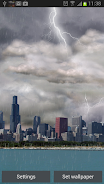 Thunderstorm Chicago - LWP Captura de pantalla 1