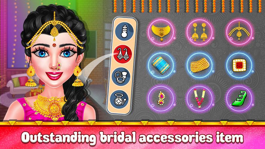Indian Wedding Makeup Dressup Скриншот 0