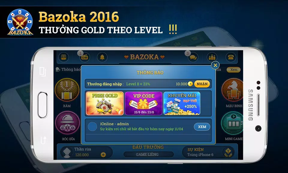 Bazoka - game bai online 2016 ภาพหน้าจอ 1