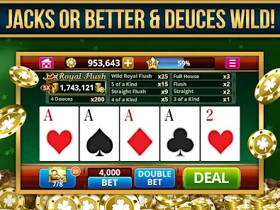 Video Poker Play Poker Offline ภาพหน้าจอ 1