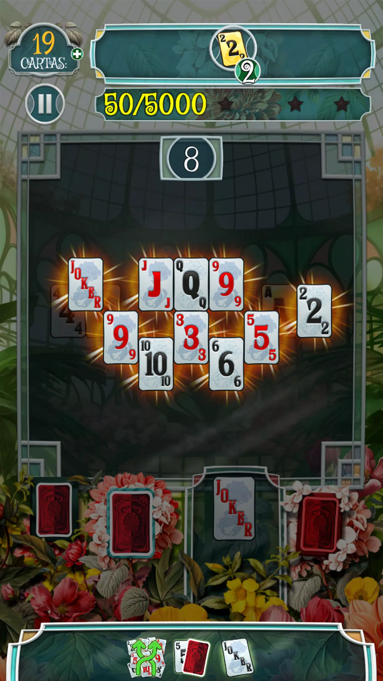 Greenhouse Solitaire TriPeaks Ekran Görüntüsü 1