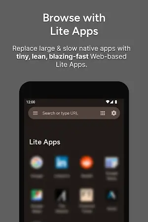 Hermit — Lite Apps Browser Captura de pantalla 0