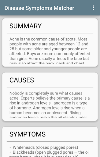 Disease Symptoms Matcher スクリーンショット 2