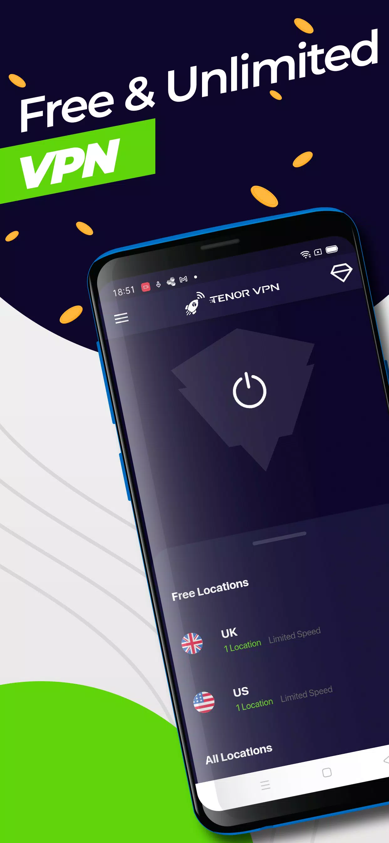Tenor VPN - Free and Fast Turbo VPN Proxy Server スクリーンショット 0