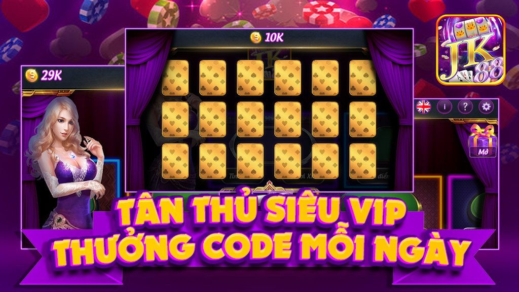 JK88 Game Bai No Hu ภาพหน้าจอ 1