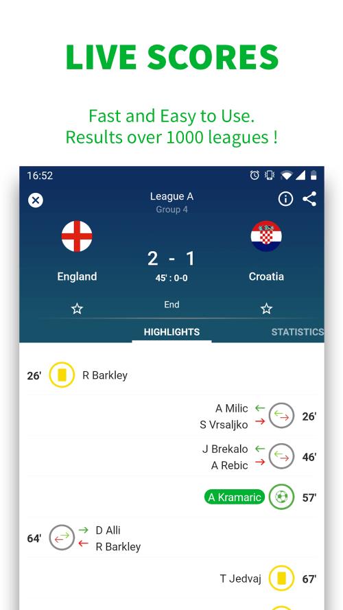 SKORES - Live Football Scores Screenshot 1