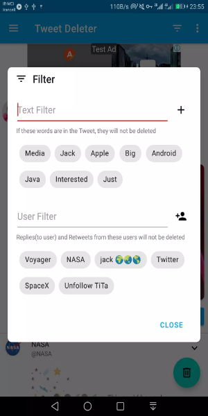 Tweet Deleter - Delete Your Tweets Captura de tela 1
