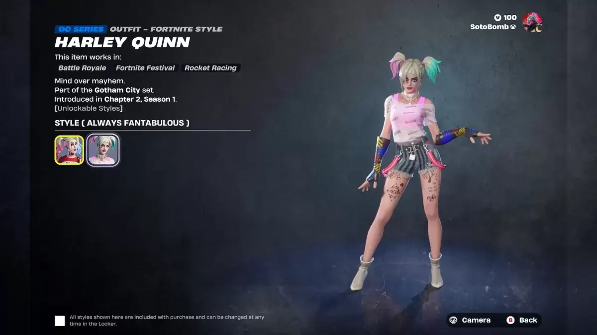 Fortnite中的Harley Quinn皮膚是有關任務的文章的一部分。