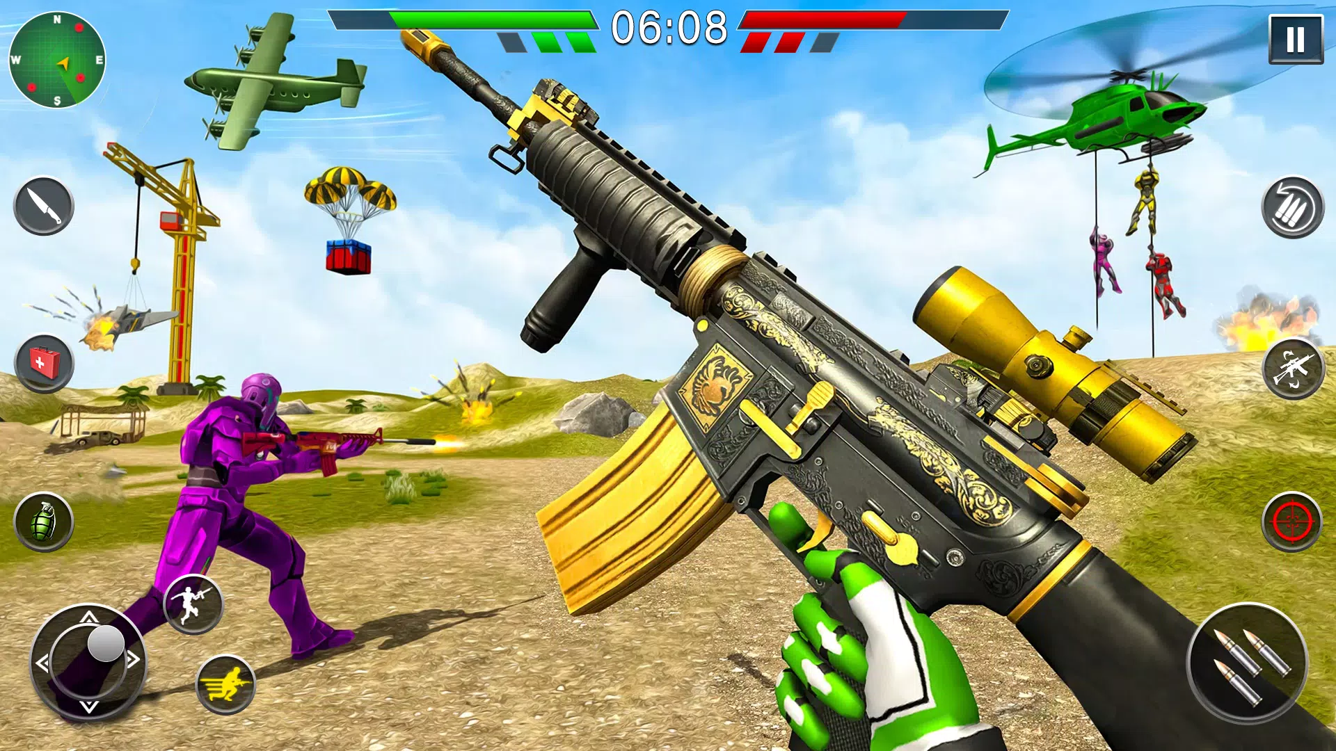 Robot Gun Battle: Offline FPS ဖန်သားပြင်ဓာတ်ပုံ 2