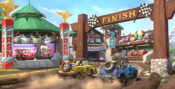 Cars Rally Ride Concept Art - Disney World Magic Kingdom