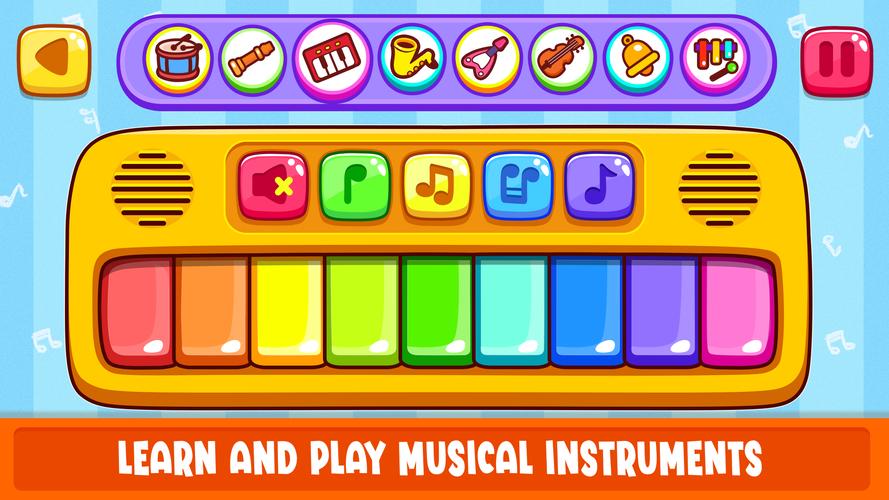 Piano Kids Toddler Music Games Captura de tela 0