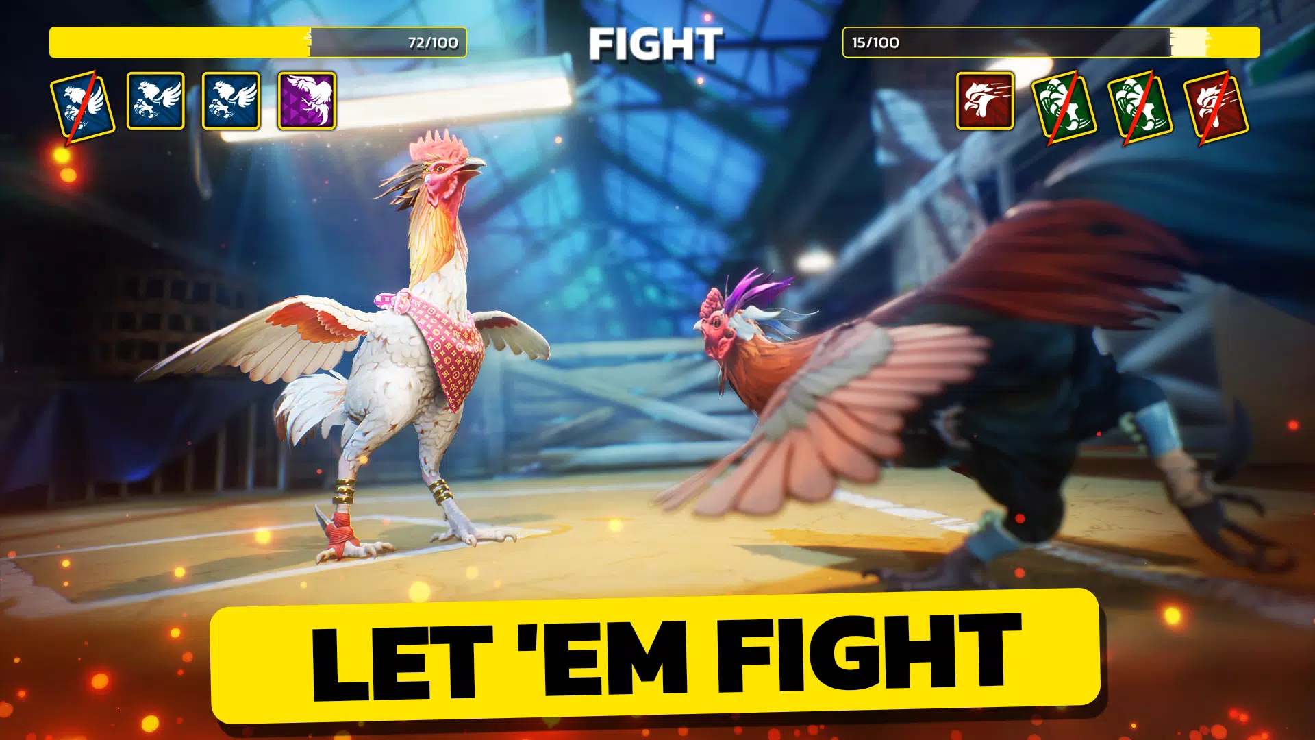 Rooster Fights Ekran Görüntüsü 0