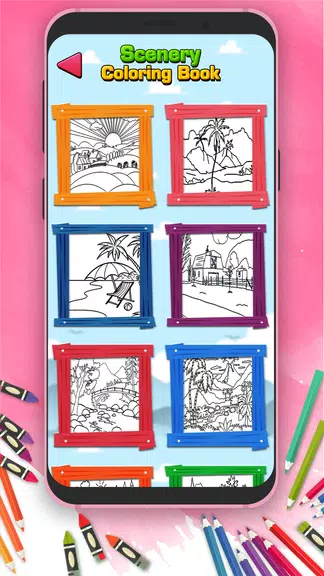 Scenery Coloring Book ภาพหน้าจอ 1