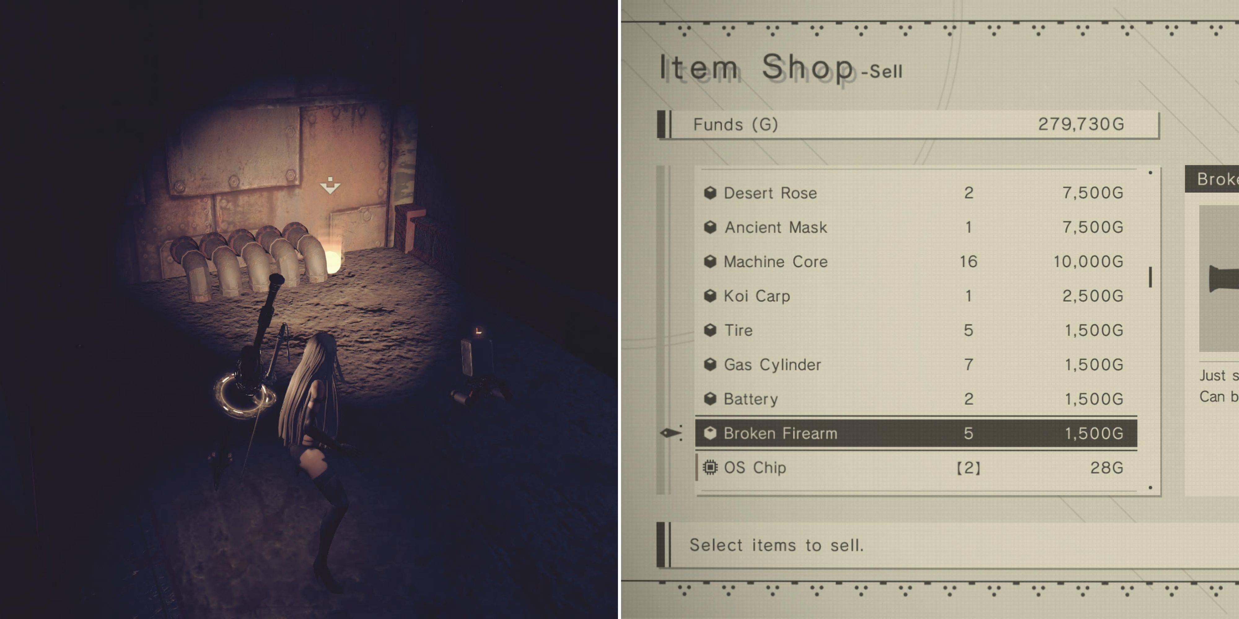 Nier: Automata: Smart Item ကိုရောင်းရန်လမ်းညွှန်