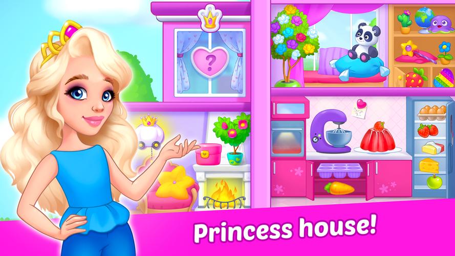 Princess girl paper House game Ekran Görüntüsü 0