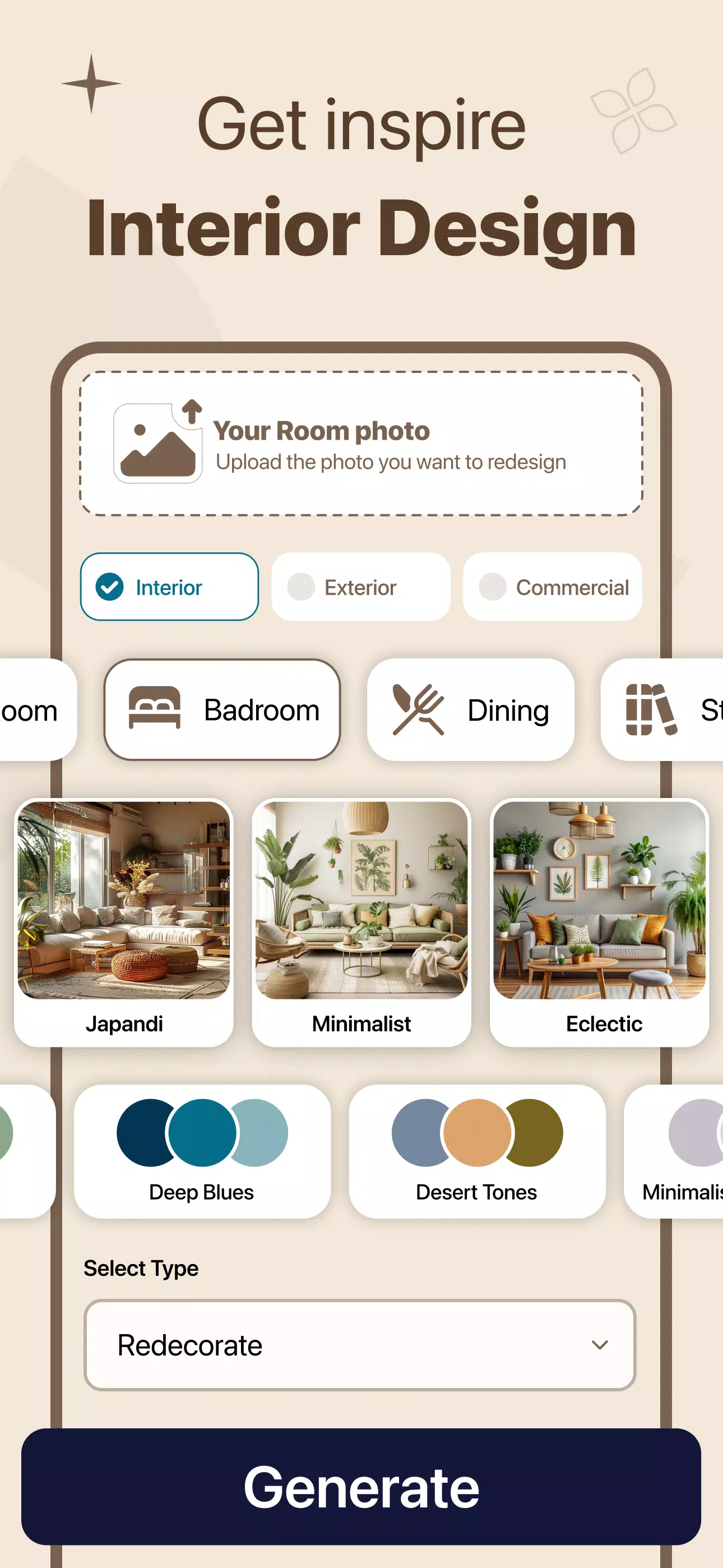 AI Room Planner & Home Design Captura de pantalla 2