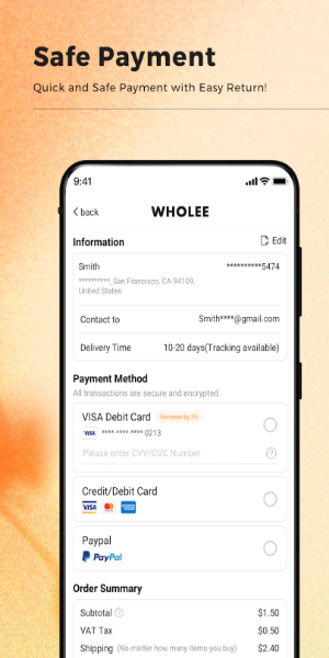 Wholee - Online Shopping App Capture d'écran 2